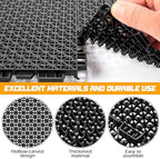 Thyle 100 Pack Drainage Mats Interlocking Rubber Floor Tiles 10" x 10" Non Slip - Image 3