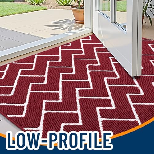 OLANLY Front Door Mat 32x20, Low-Profile Easy Clean Doormat - Image 3