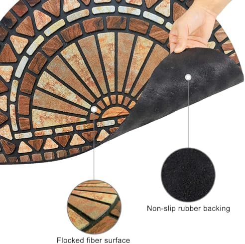 CHICHIC Front Door Mat 24"x36" Outdoors Heavy Duty Rubber Mat - Image 3