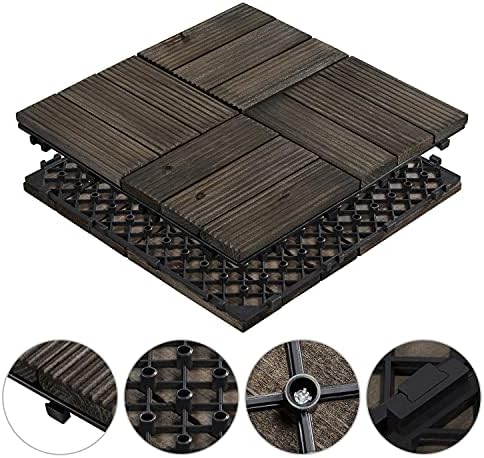 Yaheetech 27PCS 12x12in Interlocking Deck Tiles Outdoor Patio - Image 4
