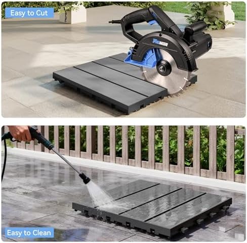 Interlocking Deck Tiles Outdoor Waterproof, Composite Patio Flooring - Image 6