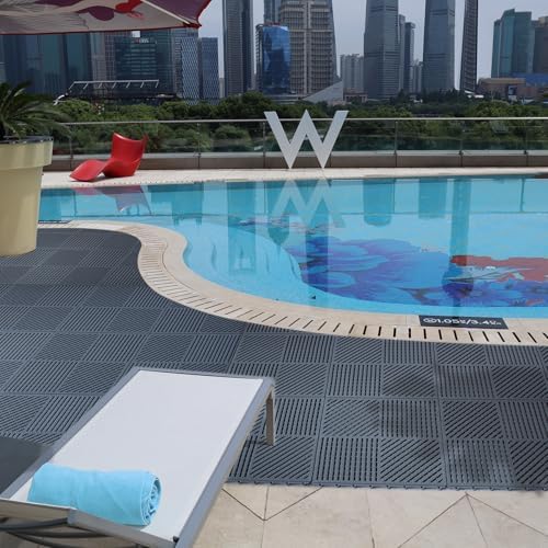 9 Pack Modular Interlocking Outdoor Shower Mat - Image 5