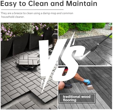 EchoDeck Interlocking Deck Tiles, 54 Pack Patio Tiles Outdoor Interlocking All - Image 7