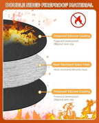 48" Round Fireproof Grill Mat for Deck & Patio, Double-Sided Silicone Coated - Image 5