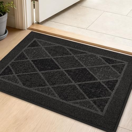 BEQHAUSE Dirt Trapper Door Mats 20" x 32", Non-Slip Washable, Dark Grey by BEQHAUSE