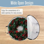VENO 4 Pack Summer Wreath Storage Container, 24 Inch Clear Wreath Bag, - Image 4