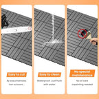 44 Pack Plastic Interlocking Deck Tiles, Patio Floor Decking Tiles - Image 3