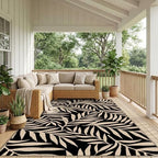 Smiry Outdoor Rug 5x8 ft Waterproof Reversible Leaf Mat - Image 6