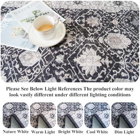 Washable 3x7 Entryway Runner Rug: Farmhouse Wide Kitchen Rug Soft Water - Image 3