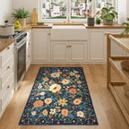DUKINO 3x4 Area Rug, Floral Washable Rug - Image 3