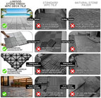 JJWOOD Stone-Look Interlocking Deck Tiles, Matte Rock Texture Outdoor Floor - Image 7