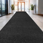 LuxUrux Striped Black Door Mat by LuxUrux