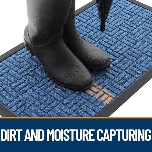 OLANLY Front Door Mat Outside Entrance 47x32, Heavy-Duty Rubber Doormat - Image 2