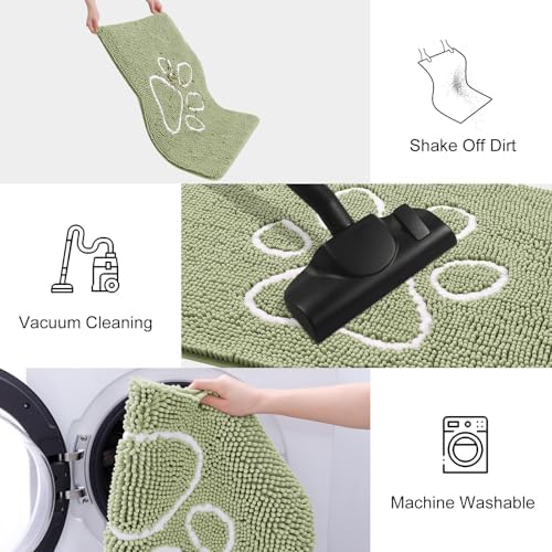 Smiry Dog Door Mat for Muddy Paws, Absorbent Non Slip Dirt Trapper - Image 6