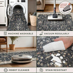 Black Washable 2x3 Entry Rug, Small Rugs - Image 4