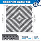 Jocoevol 40-Pcs Interlocking Tile, 15.7 x 15.7in Garage Floor Tiles - Image 2