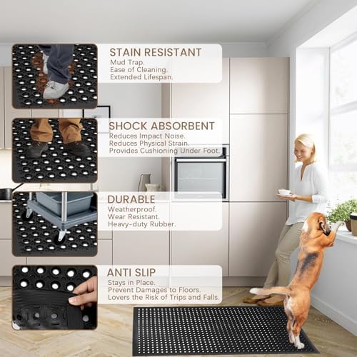 Restaurant Anti Fatigue Mat, Outdoor Rubber Floor Bar Mat - Image 5