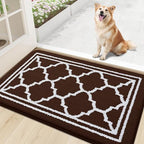Buganda Indoor Door Mat, Dirt Resistant Doormat, Dark Brown by Buganda