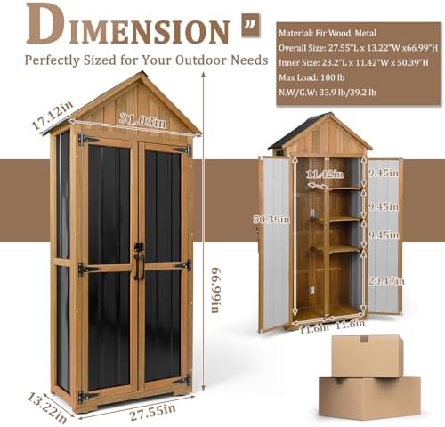 Outdoor Storage Cabinet Waterproof, Outdoor Storage Shed - Image 2