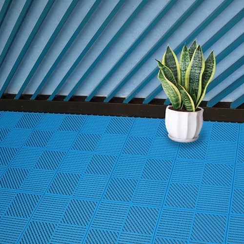 18 Pack Modular Interlocking Floor Tiles Anti-Slip Drainage Mat - Image 5