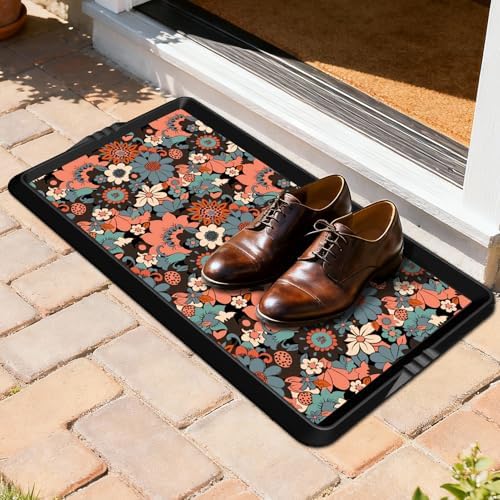 BEHERO Boot Tray Shoe Mat Decorative Patterned, Rubber Shoe Matt Tray - Image 7