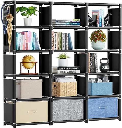 Mavivegue Bookshelf, 15 Cube Storage Organizer, Book Shelf Organizer by Mavivegue