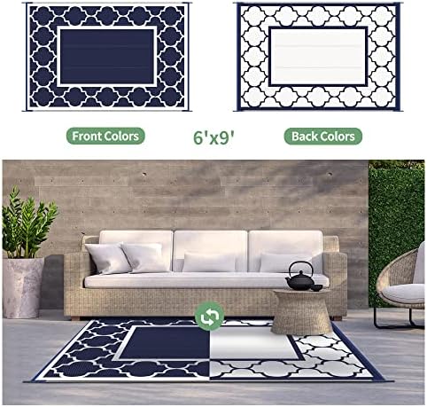 GENIMO Outdoor Rug, Waterproof Plastic Rugs - Image 4