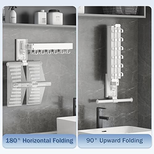 LIENAHU Drying Rack, Wall Mounted Clothes Rack, 220lbs Capacity - Image 3