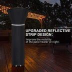 Patio Heater Covers with Reflective Strip, Outdoor Heater Cover Waterproof - Image 4