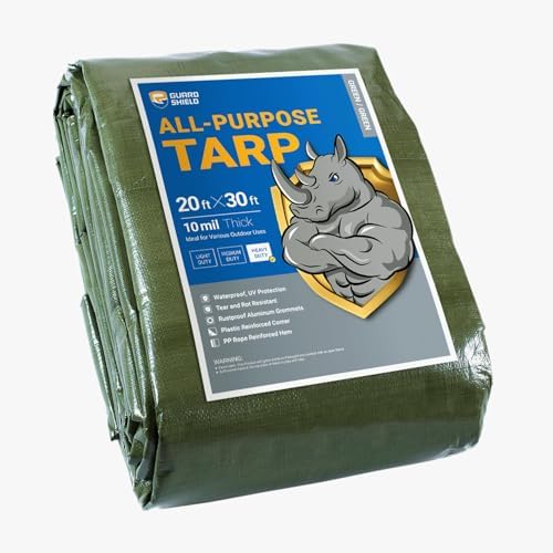 GUARD SHIELD Heavy Duty Tarp 20x30 Feet Green Multi Purpose Thick Waterproof by GUARDSHIELD