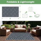 GENIMO Outdoor Rug, Waterproof Plastic Rugs - Image 2