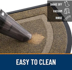 OLANLY Half Circle Front Door Mat Outside 47x23 All-Season Rubber Doormat - Image 6