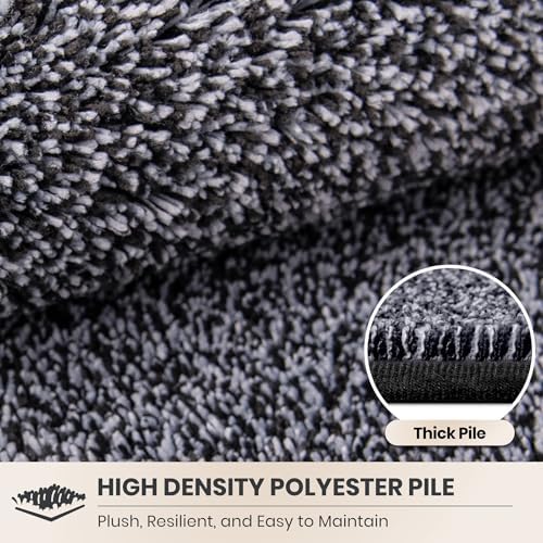 PURRUGS Area Rug, Bluish Grey-Black - Image 4
