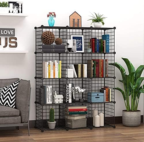 C&AHOME Wire Cube Storage, 12-Cube Storage Organizer Metal, C Grids - Image 2