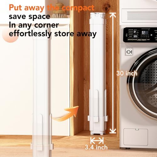 Foldable 4-Legged Clothes Drying Rack, Extra Stable Heavy Duty Laundry Drying - Image 6