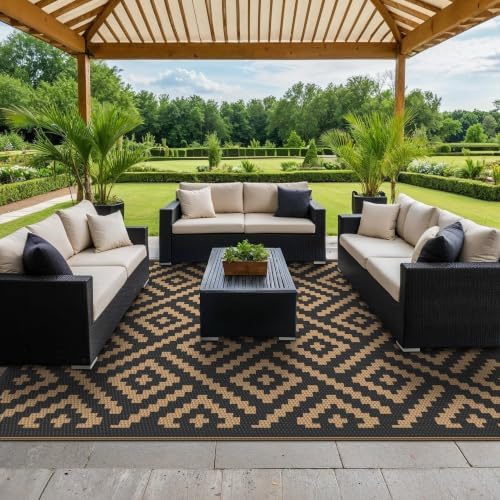 GENIMO Outdoor Rug, Waterproof Plastic Rugs 9'x12' - Image 6
