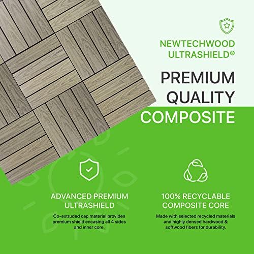 NewTechWood UltraShield Naturale 1 ft. x 1 ft. Composite Deck Tiles - Image 2