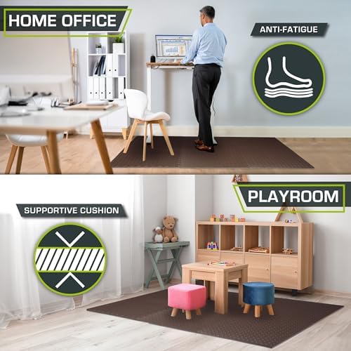 ProsourceFit Exercise Puzzle Mat 1/2-inch, EVA Interlocking Foam Floor Tiles - Image 4