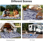 OLANLY Outdoor Rug 5x8 ft Waterproof Reversible Leaf Mat - Image 7
