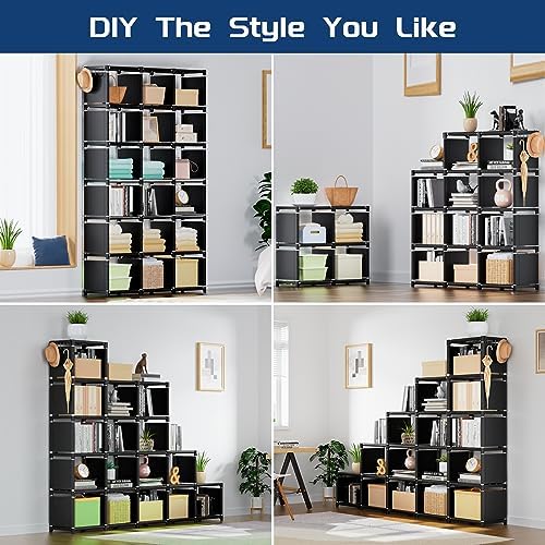 Mavivegue Book Shelf, 18 Cube Storage Organizer, DIY Bookcase, Metal Cube - Image 3