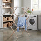 Household Essentials 5001 Collapsible Folding Wooden Clothes Drying Rack - Image 3