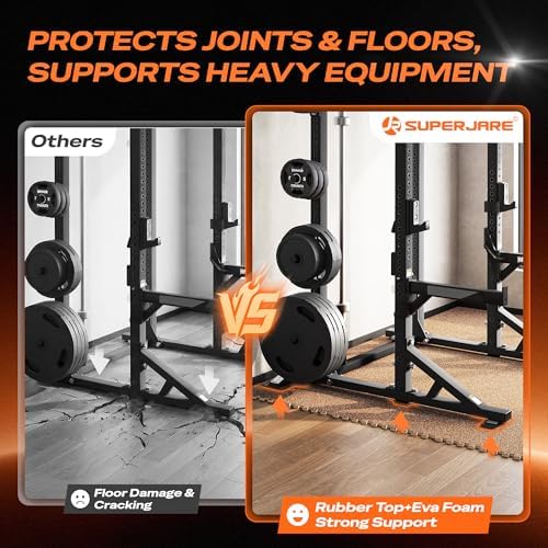 SUPERJARE 0.56'' Thick 192 Sq Ft Rubber Top Gym Flooring - Image 4