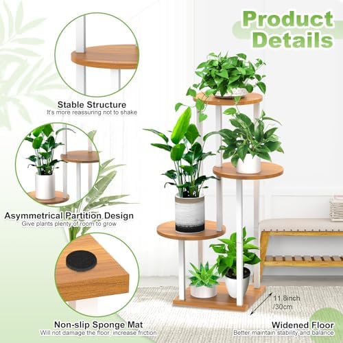 4 Tier Plant Stand Indoor Corner Tall Shelf - Image 3