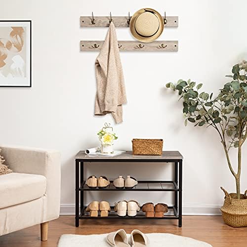 HOOBRO Hall Tree with Bench, Coat Rack Shoe Bench Set, Entryway Shoe Rack with - Image 4