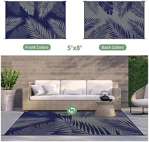 GENIMO Outdoor Rug, Waterproof Plastic Rugs - Image 2