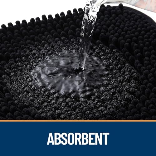 OLANLY Dog Door Mat for Muddy Paws 36x24, Super Absorbent Chenille Mud Mat - Image 3