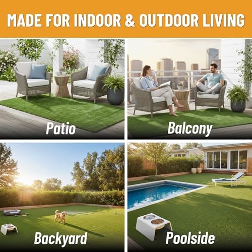 Ottomanson Artificial Grass Runner Natural 31" x 8' - Image 4