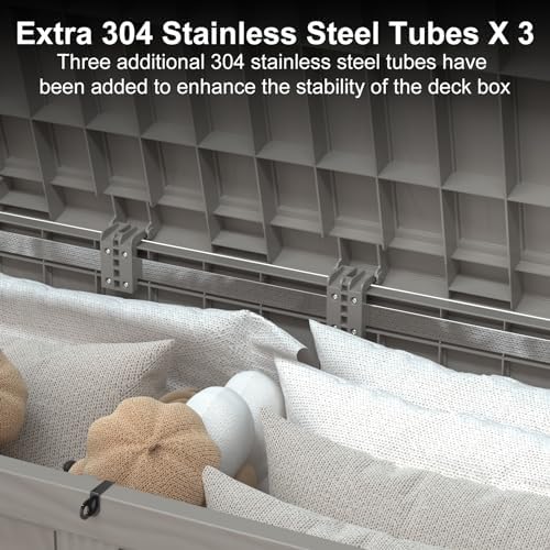 PatioZen 150 Gallon Deck Box, Resin Outdoor Storage Box - Image 6