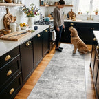 Washable 2x10 Kitchen Runner Rug: Abstract Farmhouse Bathroom Entryway Rug Soft by HYHAOYUNLAI