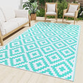 Smiry Outdoor Rug 4x6 ft Waterproof Reversible Boho Mat by Smiry